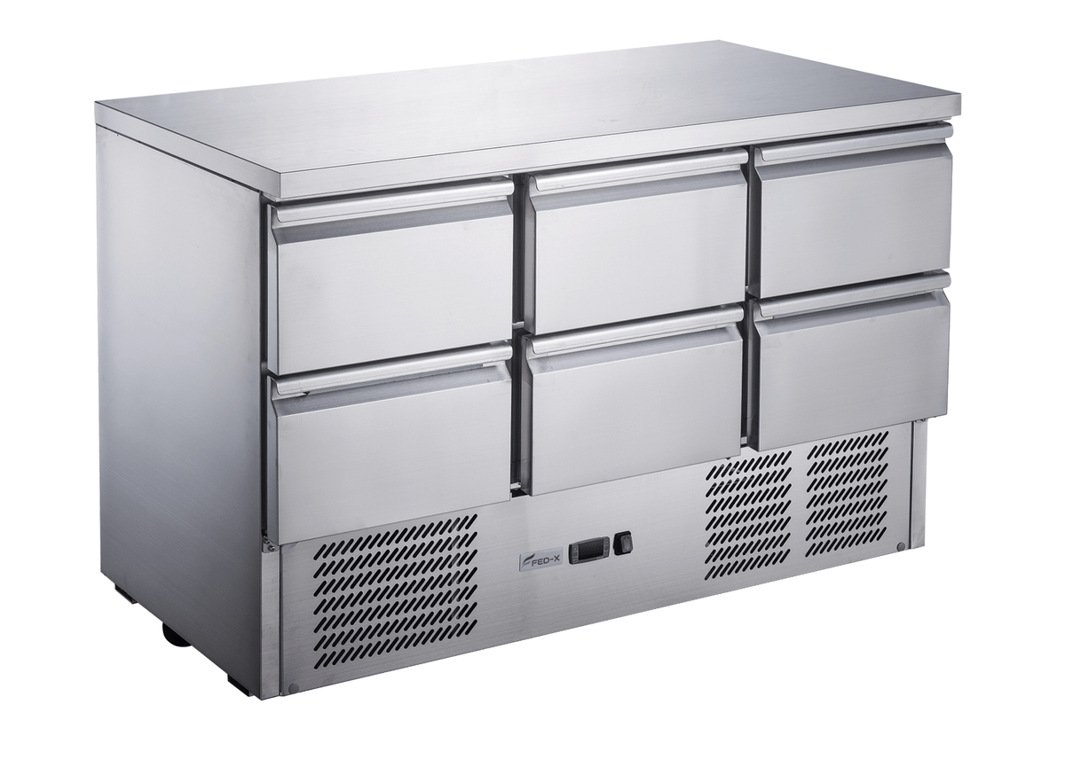 FED - X Six Drawer Salad Prep Fridge - XGNS1300D - 6D - Whisk Hospitality - XGNS1300D-6D