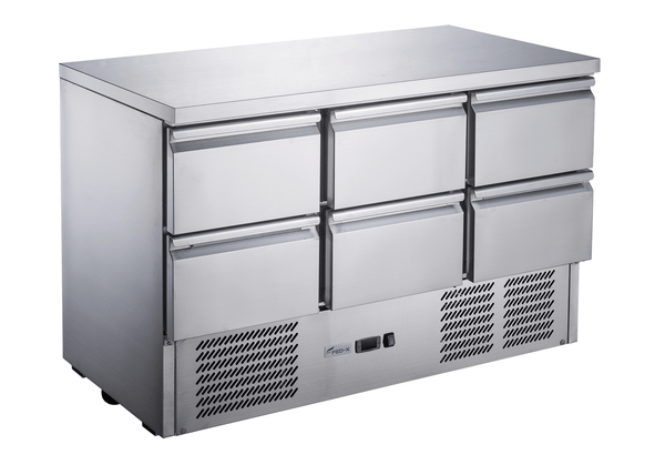 FED - X Six Drawer Salad Prep Fridge - XGNS1300D - 6D - Whisk Hospitality - XGNS1300D-6D