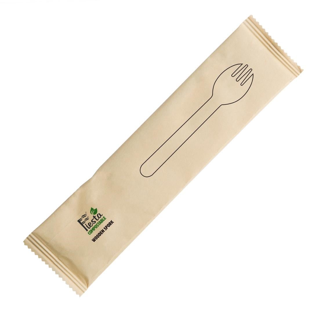 Fiesta Compostable Individually Wrapped Spork (Pack 500) CH086 - Whisk Hospitality - CH086