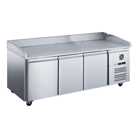 FED - X Three Door Standard Saladette On Castors - XPZ3600TN - Whisk Hospitality - XPZ3600TN