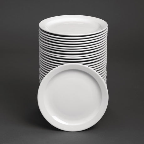 Sale Offer - Athena Hotelware Narrow Rimmed Plate - 28.4cm 11" (Box 36) S755 - Whisk Hospitality - S755