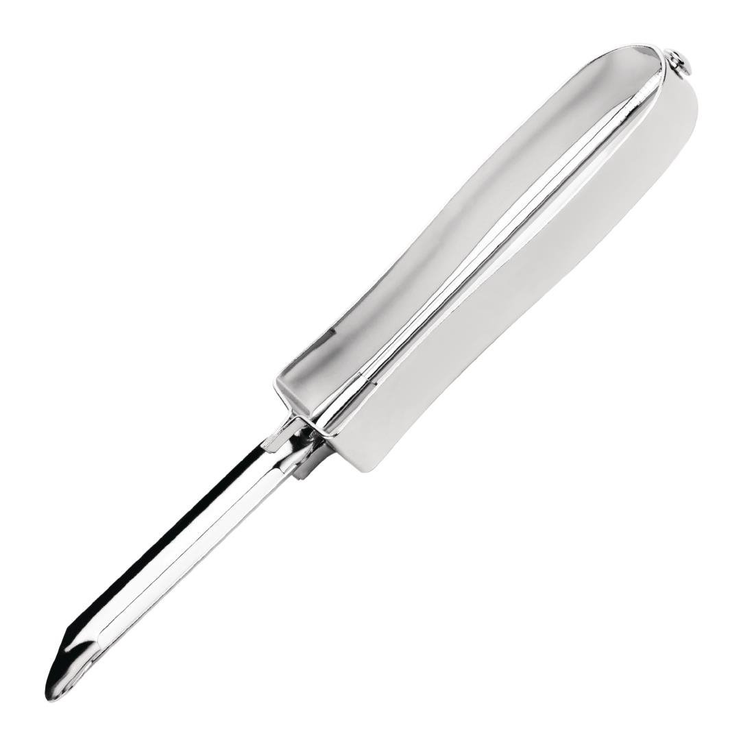Vogue Swivel Peeler St/St - 152x65mm 6x 2 1/2" D051 - Whisk Hospitality - D051