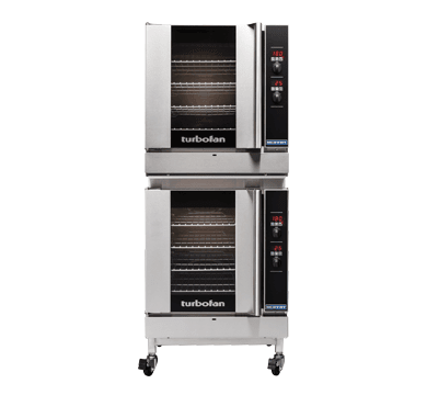 Turbofan G32D42C Full Size Tray Digital Gas Convection Ovens Double Stacked Castor Base 0 - Whisk Hospitality - G32D4/2C
