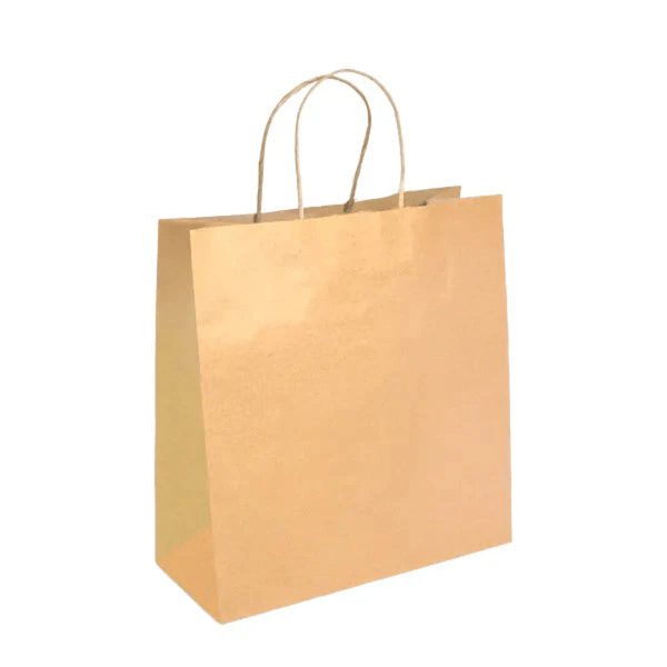 PakMax Medium Twist Handle Kraft Paper Bags RPFR-120-M - Whisk Hospitality - RPFR-120-M