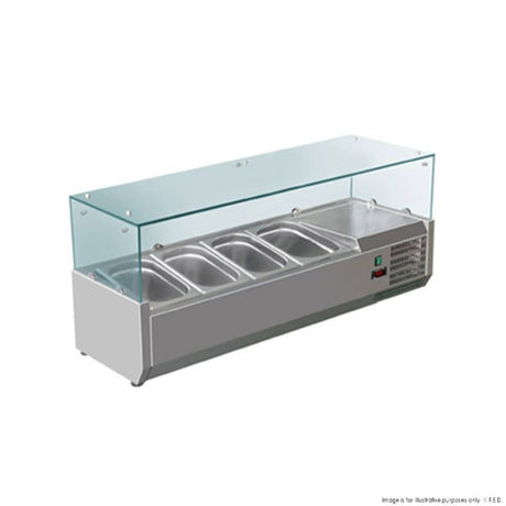 FED-X XVRX1200 Flat Glass Salad Bench - Whisk Hospitality - 3PA-7259-2570479234190050