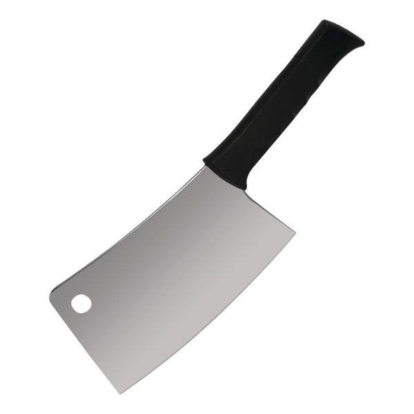Vogue Cleaver Plastic Handle Black - 204mm 8" D474 - Whisk Hospitality - D474