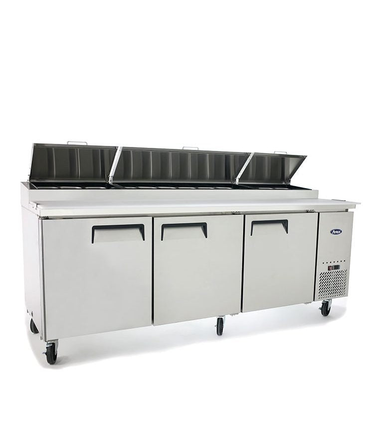 Atosa 3 DOOR PIZZA PREP TABLE FRIDGE 2362 MM MPF8203 - Whisk Hospitality - MPF8203