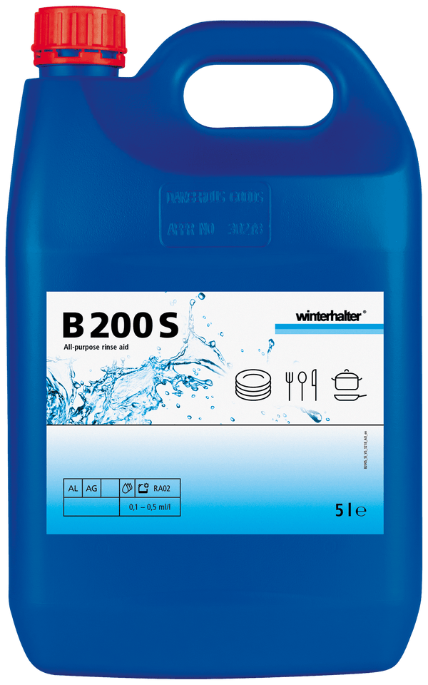 Winterhalter B200S Universal Liquid Glass & Dishwashing Rinse Aid 2x5 Litre - Whisk Hospitality - 20006968