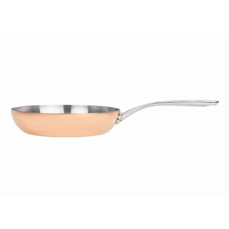 Vogue Induction Tri-Wall Copper Fry Pan - 240mm 9" CM679 - Whisk Hospitality - CM679