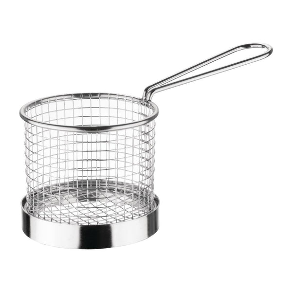 Olympia Round Presentation Basket with Handle - 95dia x 80Hmm (was GG874) GG875 - Whisk Hospitality - GG875
