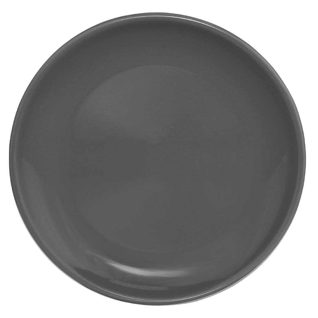 Olympia Cafe Coupe Plate Charcoal - 205mm (Box 12) CG354 - Whisk Hospitality - CG354