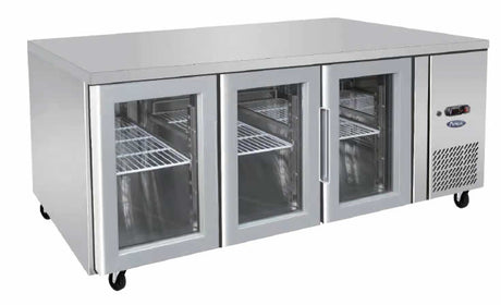 Atosa GLASS THREE DOOR COOLING FRIDGE TABLE 1795 MM EPF3731 - Whisk Hospitality - EPF3731
