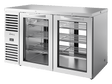 True Refrigeration Pass - Thru Bar Refrigerator Stainless Steel Ext 2 Glass Swing Doors Front 2 Glass Swing Doors Rear - TBR60 - PTSZ1 - L - S - GG - GG - 2 - Whisk Hospitality - TBR60-PTSZ1-L-S-GG-GG-2