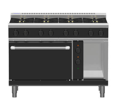 Waldorf Bold Rnlb8816Ge 1200Mm Gas Range Electric Static Oven Low Back Version - Whisk Hospitality - RNLB8816GE