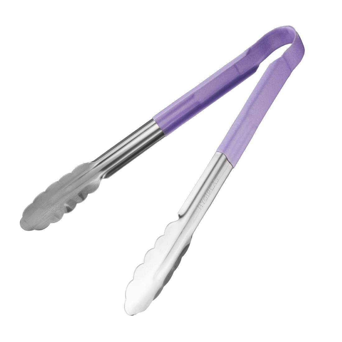 Hygiplas Colour Coded Serving Tong Purple 300mm HC852 - Whisk Hospitality - HC852