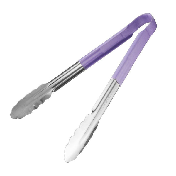Hygiplas Colour Coded Serving Tong Purple 300mm HC852 - Whisk Hospitality - HC852