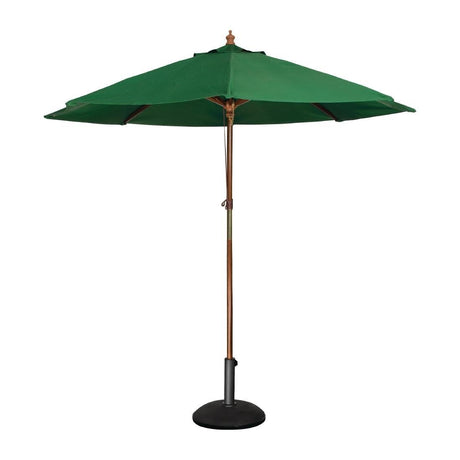 Bolero Round Pulley Umbrella Green - 3m CB515 - Whisk Hospitality - CB515