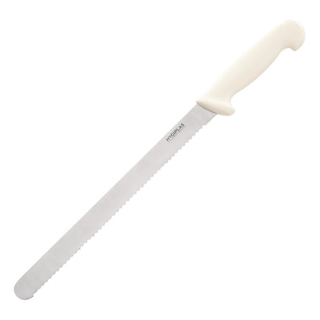 Hygiplas Slicer Serrated White - 12" C884 - Whisk Hospitality - C884