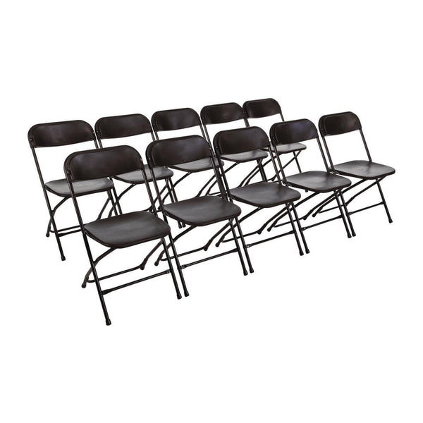 Bolero Folding PP Chair Black (Pack 10) GD386 - Whisk Hospitality - GD386