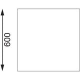 Vogue Table St/St - 600x600mm 23 1/2x23 1/2" (60mm Upstand) T379 - Whisk Hospitality - T379