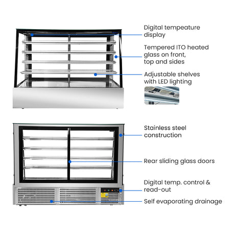 Bonvue Deluxe Chilled Display Cabinet - SLP860C - Whisk Hospitality - SLP860C