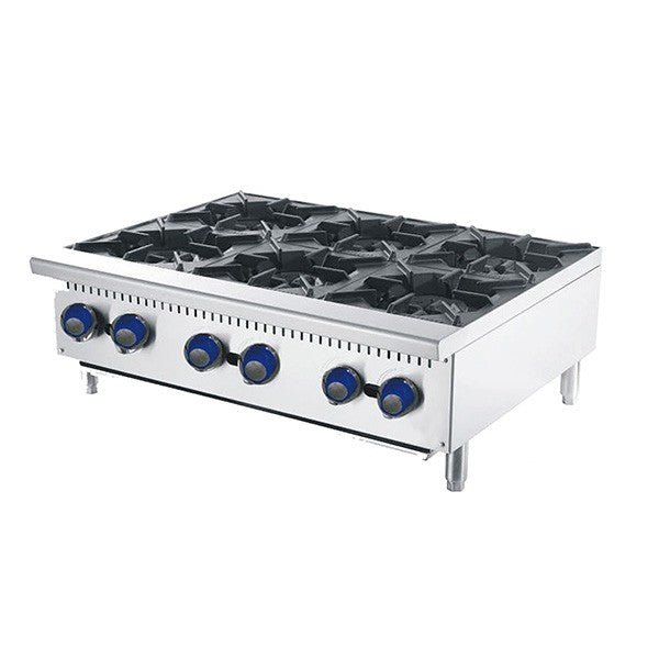 Cookrite 6 BURNER COOK TOPS W910 X D700 X H333 | COOKRITE 1 ATHP - 36 - 6 - LPG - Whisk Hospitality - ATHP-36-6-LPG