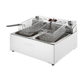 Apuro Double Electric Fryer with Timer - 5Ltr - 2x2.8kW CU624 - A - Whisk Hospitality - CU624-A