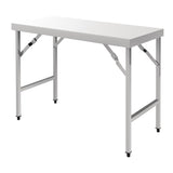 Vogue Folding Table St/St - 1200x600x900mm 47 1/4x 23 1/2 x 35 1/2" CB905 - Whisk Hospitality - CB905