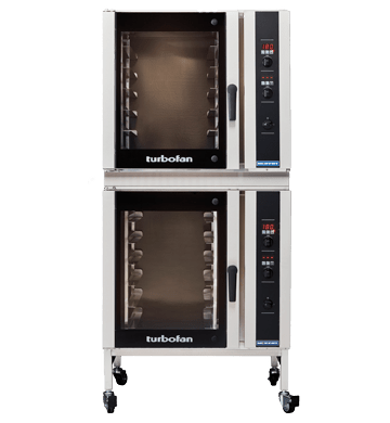 Turbofan E35D6 302C Full Size Digital Electric Convection Ovens Castor Base Stand Double 0 - Whisk Hospitality - E35D6-30/2C