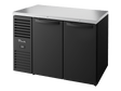 True Refrigeration Bar Refrigerator Black Ext 2 Solid Swing Doors - TBR48 - RISZ1 - L - B - SS - 2 - Whisk Hospitality - TBR48-RISZ1-L-B-SS-2