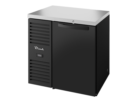 True Refrigeration Bar Refrigerator Black Ext 1 Solid Swing Door - TBR32 - RISZ1 - L - B - S - 2 - Whisk Hospitality - TBR32-RISZ1-L-B-S-2