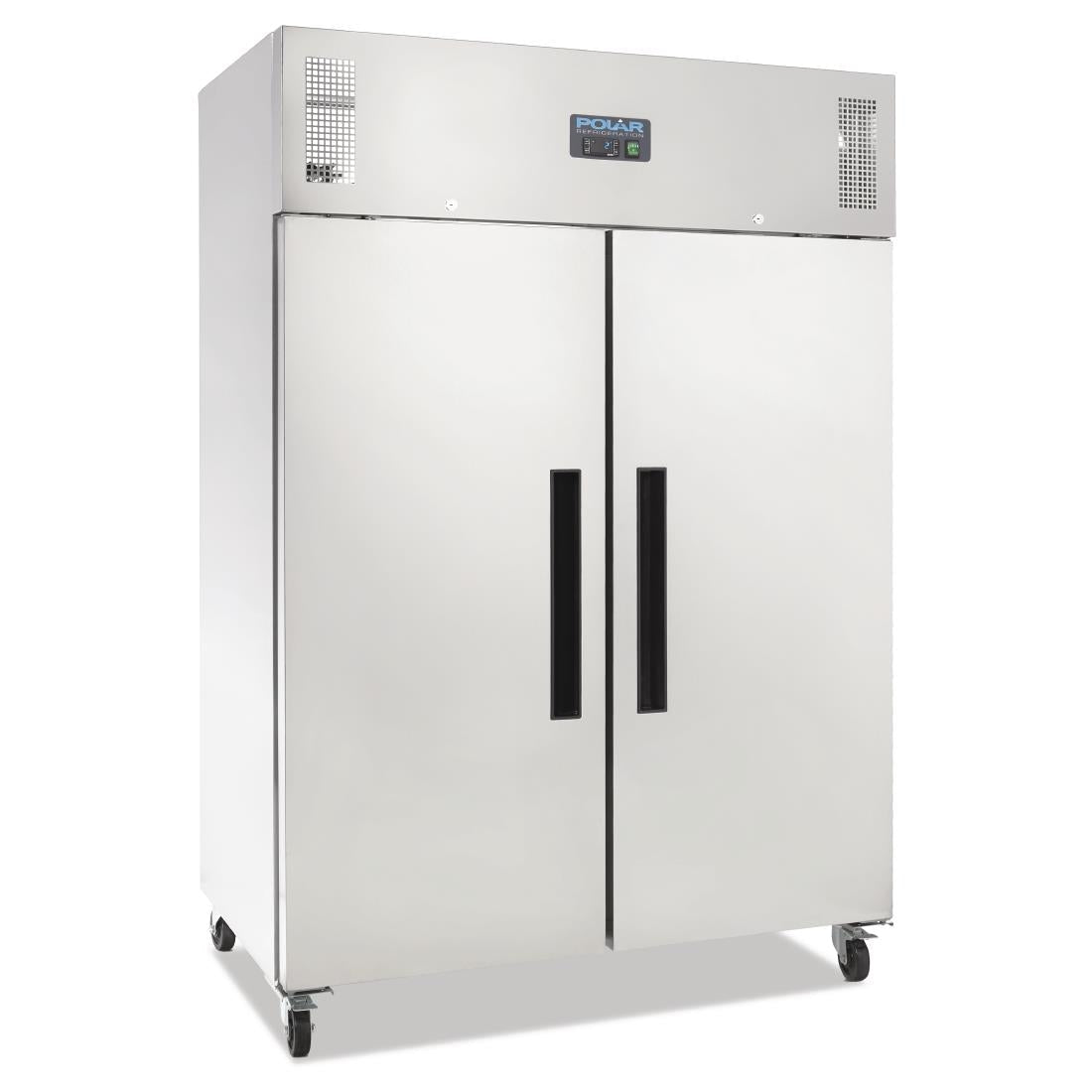 Polar G - Series Gastro Upright Fridge 2 Door St/St - 1200Ltr 42.4cuft Ventilated DL895 - A - Whisk Hospitality - DL895-A