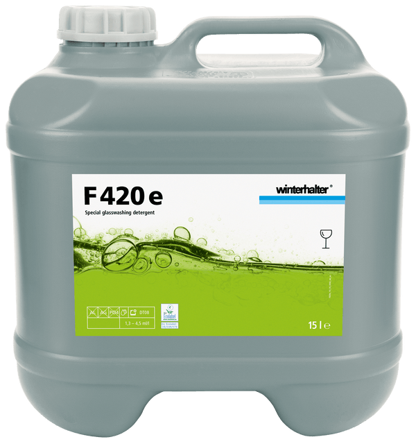 Winterhalter F420 Universal Liquid Glass Washing Detergent 15 Litre - Whisk Hospitality - 20006739