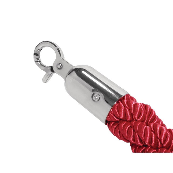 Bolero Red Twist Barrier Rope with St/St Ends - 2.5m GG726 - Whisk Hospitality - GG726