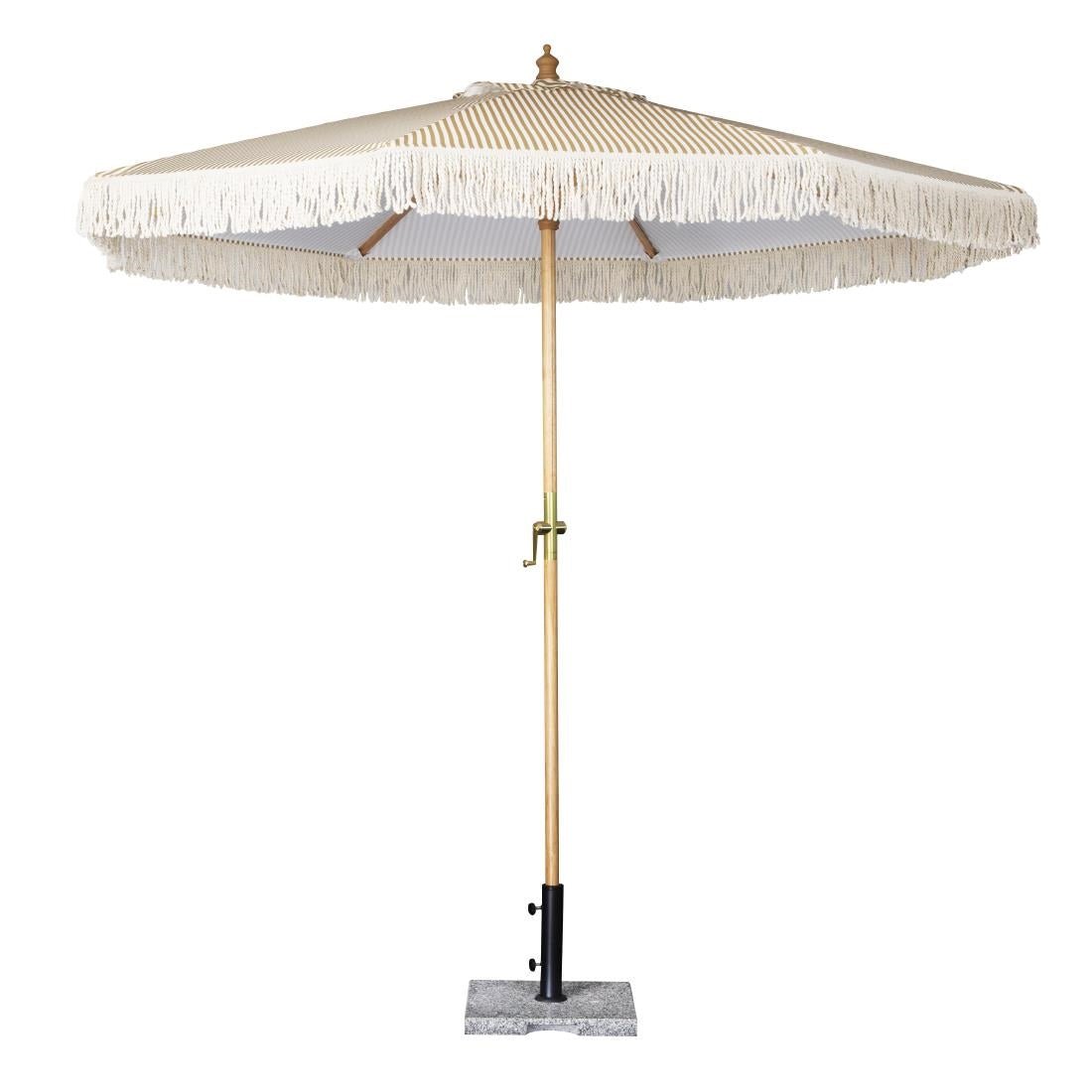 Bolero Sicily Round Design Striped Umbrella - 2m FU508 - Whisk Hospitality - FU508