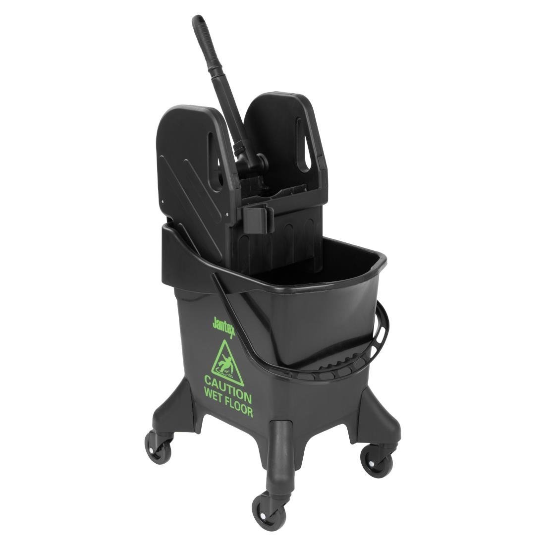 Jantex Tall Mop Bucket & Down Press Wringer Green Print - 20ltr HW637 - Whisk Hospitality - HW637