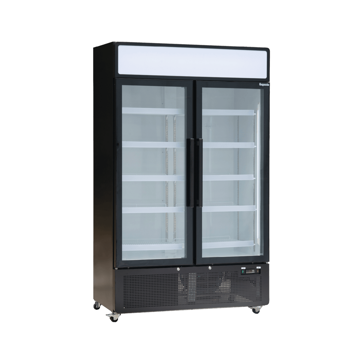 Exquisite Two Glass Door Upright Display Refrigerators 850L – Black - DC880PB - Whisk Hospitality - 