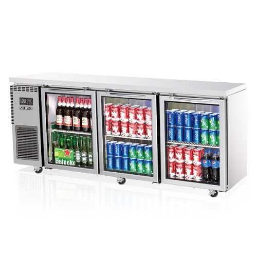 Skipio SGR18 - 3 Three Door Undercounter Display Fridge 516 Ltr - Whisk Hospitality - SGR18-3