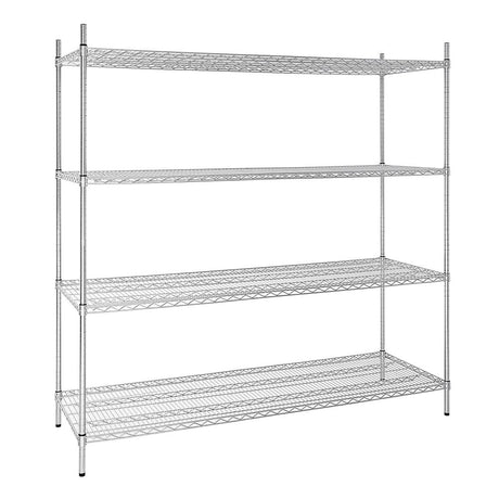 Vogue Flat Pack 4 Shelf Unit St/St - 610x1830mm U259 - Whisk Hospitality - U259