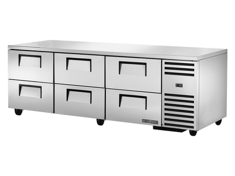 True Refrigeration Deep Undercounter Refrigerator 6 Drawers - TUC - 93D - 6 - HC - Whisk Hospitality - TUC-93D-6-HC