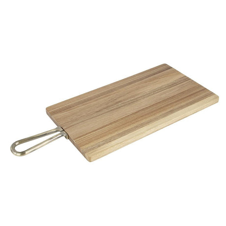 Olympia Rectangular Paddle Board Acacia Wood With Metal Handle - 615x260x20mm HX392 - Whisk Hospitality - HX392