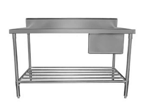 Mixrite SINK BENCH WITH SPLASHBACK W2100 X D700 X H900 1 SS1721C - Whisk Hospitality - SS1721C
