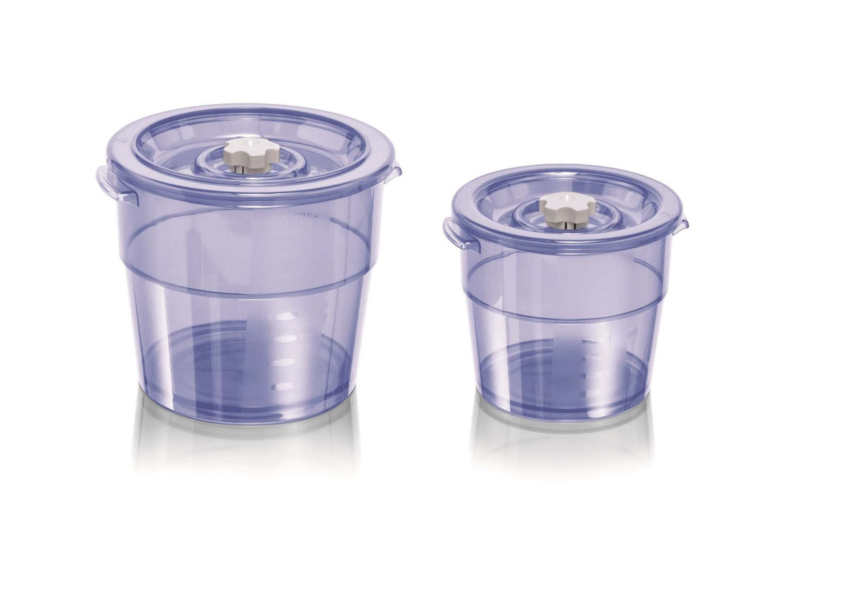 Magic Vac SET OF 2 EXECUTIVE ROUND CANNISTERS COMPLETE (2L + 4L) ACO 1005 - Whisk Hospitality - ACO 1005