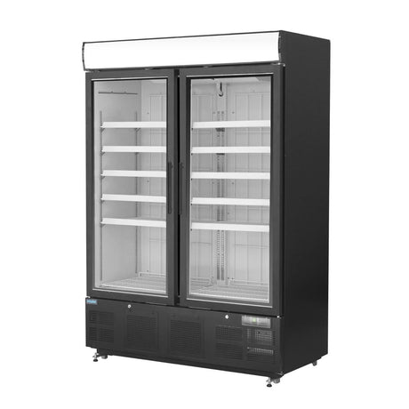Polar G - Series Upright Display Freezer Black - 920Ltr GH429 - A - Whisk Hospitality - GH429-A