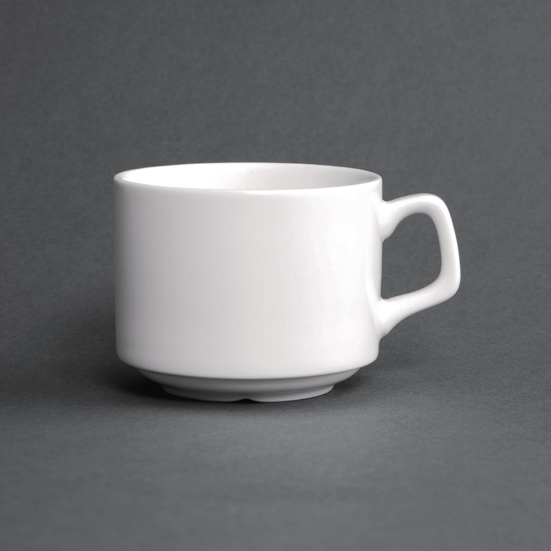 Olympia Lumina Stacking Cup fits Saucer CD646 200ml 7oz (Box 6) CN831 - Whisk Hospitality - CN831