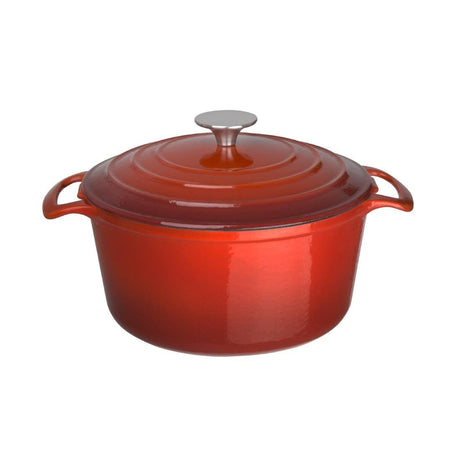 Vogue Round Casserole Red - 3.2Ltr 205mm GH304 - Whisk Hospitality - GH304