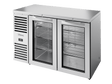 True Refrigeration Bar Refrigerator Stainless Steel Ext 2 Glass Swing Doors - TBR52 - RISZ1 - L - S - GG - 2 - Whisk Hospitality - TBR52-RISZ1-L-S-GG-2