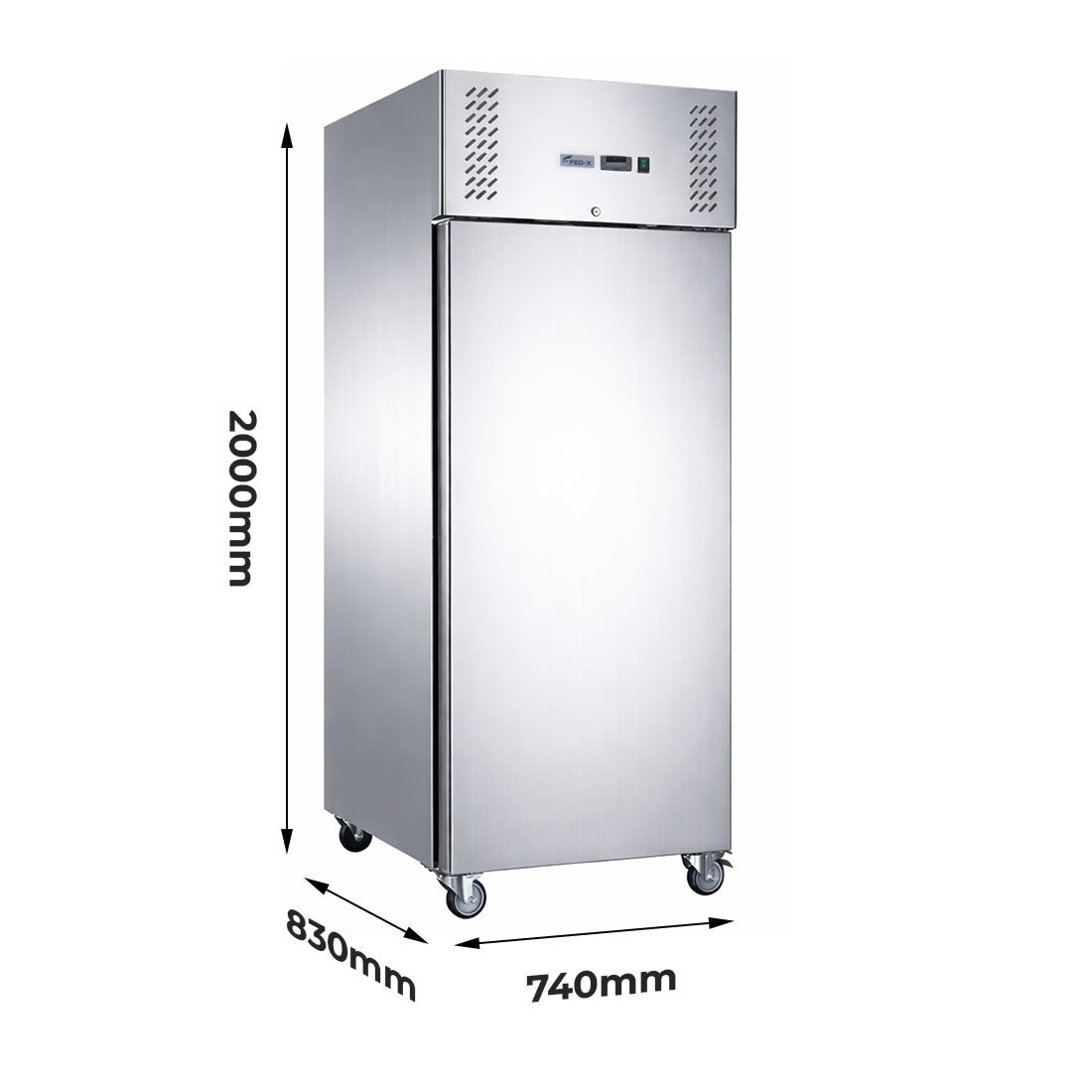 FED-X S/S Single Door Upright Freezer XURF650SFV - Whisk Hospitality - XURF650SFV