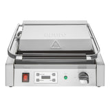 Apuro Extra Large Single Contact Grill Ribbed/Ribbed Plate CU608 - A - Whisk Hospitality - CU608-A