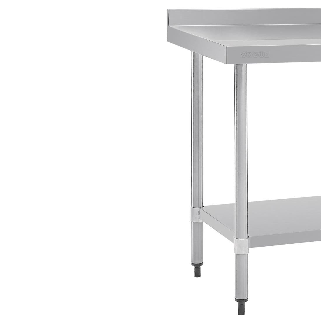 Vogue Table with Upstand St/St - 1500x700x900mm 59x27 1/2x35 1/2" GJ508 - Whisk Hospitality - GJ508